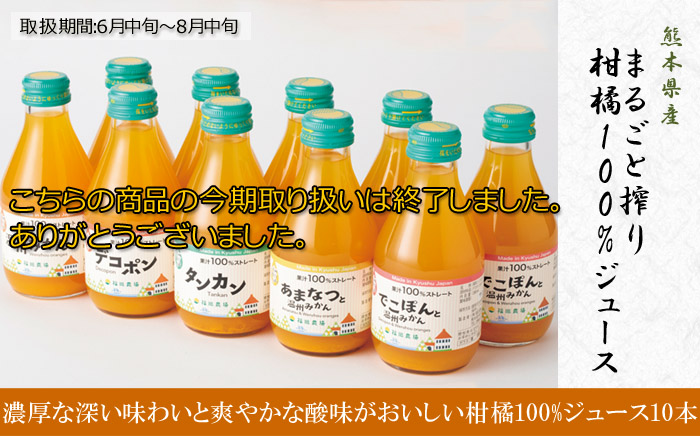 まるごと搾りジュース 10本 ギフト・贈答用高級果物専門店「肥後庵」